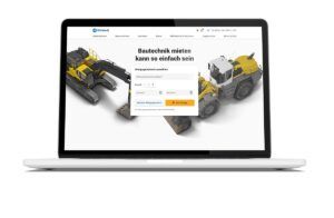 Auf einem Laptop ist eine Website mit einem Pop-up-Anmeldeformular zu sehen.